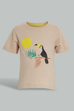 تنزيل الصورة على معرض الصور، Redtag-Ecru-And-Printed-Wood-Pecker-T-Shirt-(2-Pack)-All-Over-Prints-Infant-Boys-3 to 24 Months