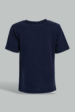 Load image into Gallery viewer, Redtag-Black-Slub-Tshirt-With-Contrast-Patch-Pocket-Plain-Infant-Boys-3 to 24 Months