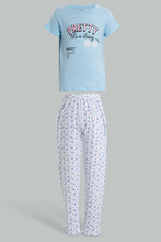 تنزيل الصورة على معرض الصور، Redtag-Lt-Blue-Pajama-Sets-Pyjama-Sets-Senior-Girls-9 to 14 Years