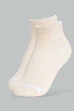Load image into Gallery viewer, Redtag-Pale-Pink/Pale-Blue/White/Beige-Plain-Ankle-Socks-(5-Packs)-Ankle-Socks-Women's-