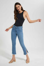 Load image into Gallery viewer, Redtag-Black-Razer-Neck-Body-Jumpsuit-Category:T-Shirts,-Colour:Black,-Filter:Women's-Clothing,-New-In,-New-In-Women,-Non-Sale,-S22D,-Section:Women,-Women-T-Shirts-Women's-