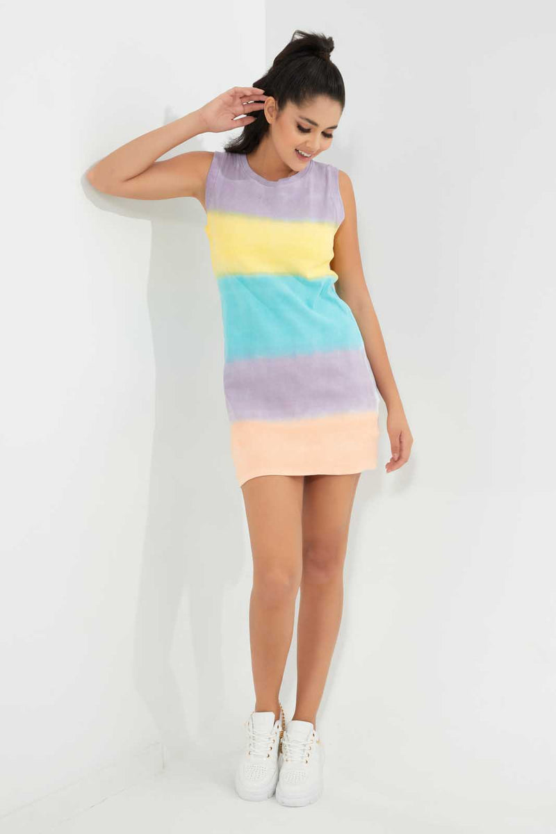 Redtag-Assorted-Tie-Dye-Midi-Dress-Loungewear-T-Shirts-Women's-