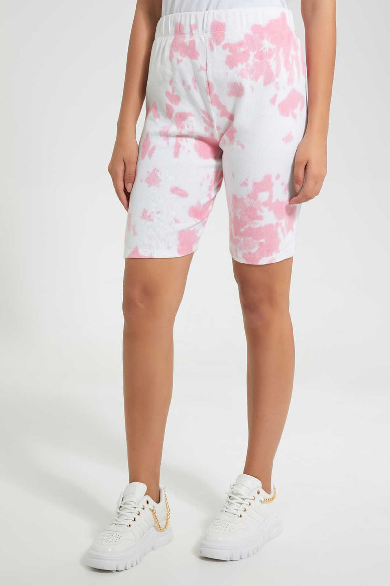Redtag-Assorted-Tie-Dye-Cyling-Short-Loungewear-Shorts-Women's-