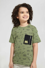 تنزيل الصورة على معرض الصور، Redtag-Green-Aop-Over-Size-T-Shirt-Oversized-T-Shirts-Boys-2 to 8 Years