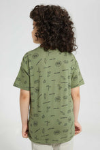تنزيل الصورة على معرض الصور، Redtag-Green-Aop-Over-Size-T-Shirt-Oversized-T-Shirts-Boys-2 to 8 Years