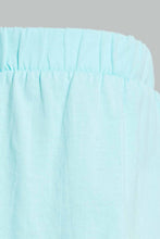 Load image into Gallery viewer, Redtag-White-Tropical-Printed-T-Shirt-And-Mint-Solid-Skirt-Sets-Infant-Girls-3 to 24 Months