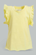 تنزيل الصورة على معرض الصور، Redtag-Pink-Dungaree-Dress-With-Yellow-T-Shirt-Sets-Infant-Girls-3 to 24 Months
