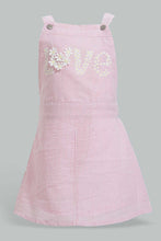 تنزيل الصورة على معرض الصور، Redtag-Pink-Dungaree-Dress-With-Yellow-T-Shirt-Sets-Infant-Girls-3 to 24 Months