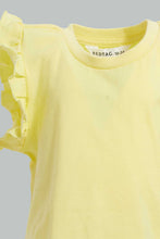 تنزيل الصورة على معرض الصور، Redtag-Pink-Dungaree-Dress-With-Yellow-T-Shirt-Sets-Infant-Girls-3 to 24 Months