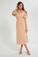 Load image into Gallery viewer, Redtag-Assorted-Puffsleeve-With-Cut-Out-At-Back-Waist-Dress-Dresses-Women's-