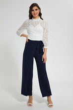 Load image into Gallery viewer, Redtag-White-Lace-Top-With-Open-Back-Tie-Hem-Blouses-Women's-