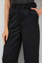 Load image into Gallery viewer, Redtag-Black-Straight-Fit-Trouser-With-Self-Fabric-Belt-Trousers-Women's-