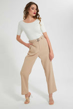 Load image into Gallery viewer, Redtag-Beige-Straight-Fit-Trouser-Trousers-Women's-