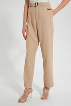 Load image into Gallery viewer, Redtag-Beige-Straight-Fit-Trouser-Trousers-Women's-