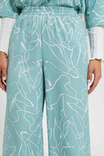 Load image into Gallery viewer, Redtag-Mint-With-Ivory-Print-Base-Color-In-2-Options-As-Per-Std-Trousers-Women's-