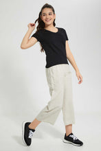تنزيل الصورة على معرض الصور، Redtag-Beige-Linen-Culottes-Culottes-Senior-Girls-9 to 14 Years