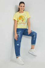 تنزيل الصورة على معرض الصور، Redtag-Yellow-Winnie-The-Pooh-T-Shirt-Graphic-T-Shirts-Senior-Girls-9 to 14 Years
