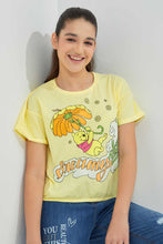 تنزيل الصورة على معرض الصور، Redtag-Yellow-Winnie-The-Pooh-T-Shirt-Graphic-T-Shirts-Senior-Girls-9 to 14 Years