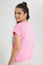 تنزيل الصورة على معرض الصور، Redtag-Pink-Minions-T-Shirt-Graphic-T-Shirts-Senior-Girls-9 to 14 Years