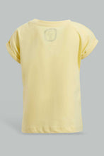 تنزيل الصورة على معرض الصور، Redtag-Yellow-Solid-T-Shirt-Plain-T-Shirts-Infant-Girls-3 to 24 Months