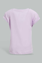 تنزيل الصورة على معرض الصور، Redtag-Lilac-Solid-T-Shirt-Plain-T-Shirts-Infant-Girls-3 to 24 Months