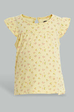 Load image into Gallery viewer, Redtag-Yellow-Printed-Top-Blouses-Infant-Girls-3 to 24 Months