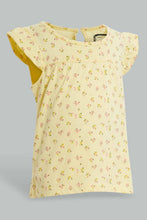 Load image into Gallery viewer, Redtag-Yellow-Printed-Top-Blouses-Infant-Girls-3 to 24 Months