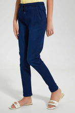 تنزيل الصورة على معرض الصور، Redtag-Dk-Wash-Knitted-Jogger-Jeans-Skinny-Fit-Senior-Girls-9 to 14 Years