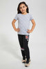 Lilac And Grey Floral T-Shirt (Pack of 2)