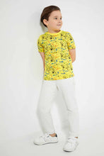 Load image into Gallery viewer, Redtag-Yellow-Paint-Splat-T-Shirt-Graphic-T-Shirts-Boys-2 to 8 Years