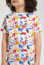 Load image into Gallery viewer, Redtag-White-Paint-Splat-T-Shirt-Graphic-T-Shirts-Boys-2 to 8 Years