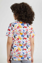 Load image into Gallery viewer, Redtag-White-Paint-Splat-T-Shirt-Graphic-T-Shirts-Boys-2 to 8 Years