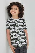 Load image into Gallery viewer, Redtag-White-Patterned-Splat-Print-T-Shirt-Graphic-T-Shirts-Boys-2 to 8 Years