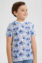 Load image into Gallery viewer, Redtag-White-Splat-Print-T-Shirt-Graphic-T-Shirts-Boys-2 to 8 Years