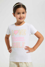 تنزيل الصورة على معرض الصور، Redtag-White-Girls-Foil-Printed-T-Shirt-Graphic-T-Shirts-Girls-2 to 8 Years