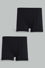 Load image into Gallery viewer, Black Seamless Boxer Brief (Pack of 2)