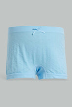 Load image into Gallery viewer, White And Blue Jacquard Bikini Brief (Pack of 2)