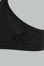 Load image into Gallery viewer, Black And White Padded Sport Bra For Senior Girls (2 Pack)