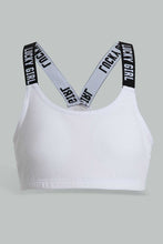 Load image into Gallery viewer, Black And White Padded Sport Bra For Senior Girls (2 Pack)