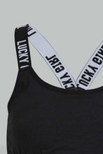 Load image into Gallery viewer, Black And White Padded Sport Bra For Senior Girls (2 Pack)