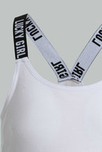 Load image into Gallery viewer, Black And White Padded Sport Bra For Senior Girls (2 Pack)