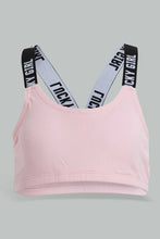 Load image into Gallery viewer, Blue And Pink Padded Sport Bra For Senior Girls (2 Pack)