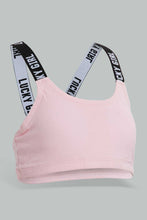 Load image into Gallery viewer, Blue And Pink Padded Sport Bra For Senior Girls (2 Pack)