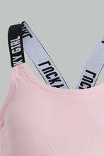 Load image into Gallery viewer, Blue And Pink Padded Sport Bra For Senior Girls (2 Pack)