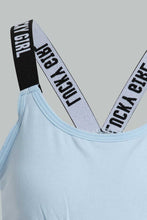 Load image into Gallery viewer, Blue And Pink Padded Sport Bra For Senior Girls (2 Pack)