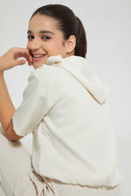 تنزيل الصورة على معرض الصور، Redtag-Beige-Hooded-Top-Blouses-Senior-Girls-9 to 14 Years