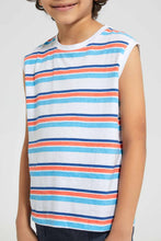 Load image into Gallery viewer, Redtag-Assorted-2-Pack-Print-Vest-Graphic-T-Shirts-Boys-2 to 8 Years