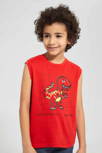 Load image into Gallery viewer, Redtag-Assorted-2-Pack-Print-Vest-Graphic-T-Shirts-Boys-2 to 8 Years