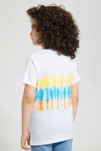 Load image into Gallery viewer, Redtag-White-Summer-Vibes-Emb-T-Shirt-Graphic-T-Shirts-Boys-2 to 8 Years