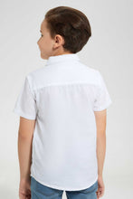 Load image into Gallery viewer, Redtag-White-Oxford-Short-Sleeve-Short-Sleeve-Casual-Shirts-Boys-2 to 8 Years